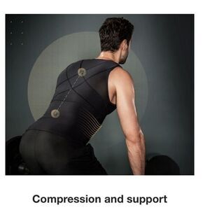 Leonisa Men's Compression‎ Tank Top Post-Surgery Zippered Support Vest Black 3XL